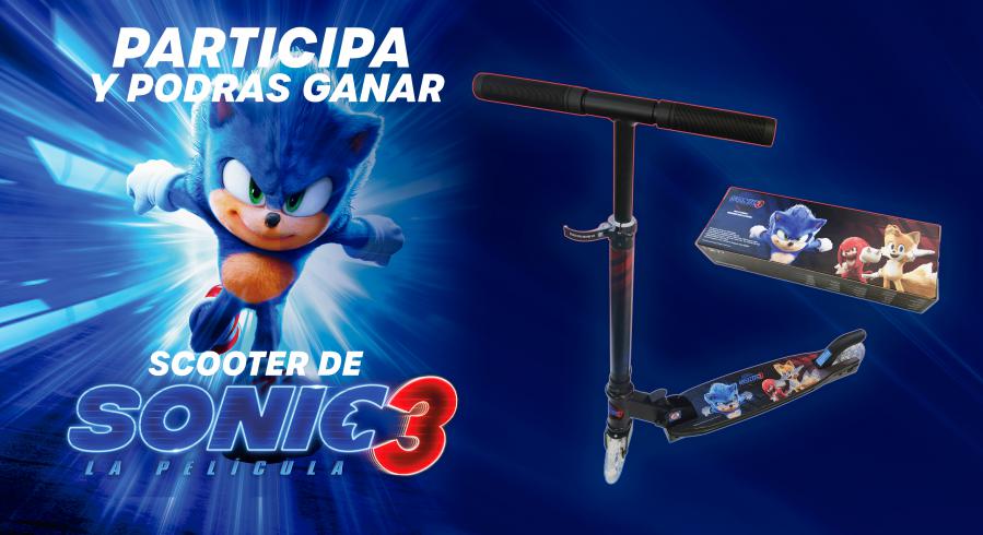 ¡Participa en nuestro sorteo y gana un increíble scooter de Sonic!